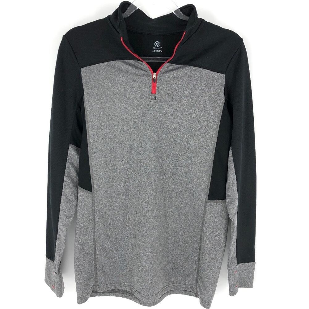 Champion C9 Athletic Quarter Zip Pullover Black Grey‎ Colorblock  Boys XL